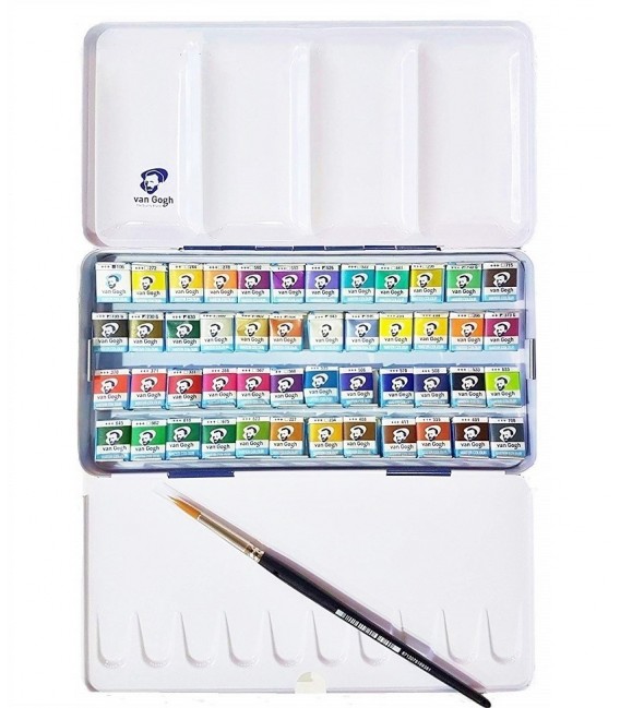 Caixa aguarela Van Gogh metal set 48 godets