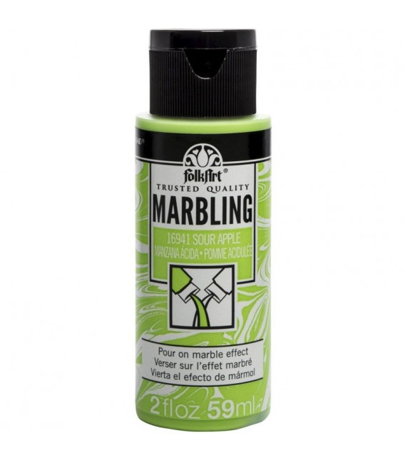 16941 Sour Apple Pittura acrilica FolkArt Marbling per marmorizzazione 59 ml.