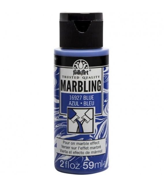 16927 Bleu Peinture acrylique FolkArt Marbling pour marbrure 59 ml.