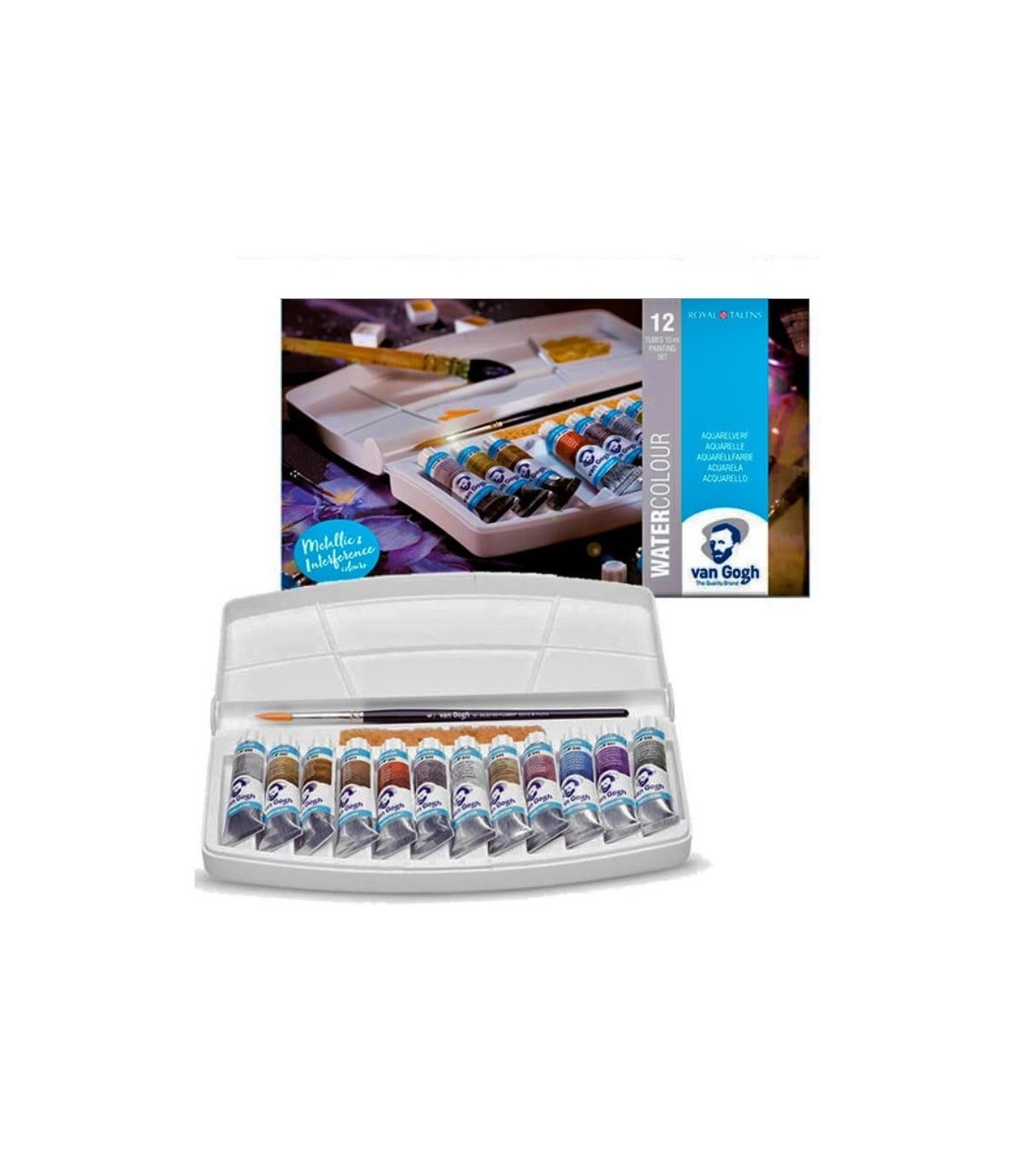Coffret Aquarelle Van Gogh 12 + 3 Couleurs – Royal Talens – Occasion Bon état