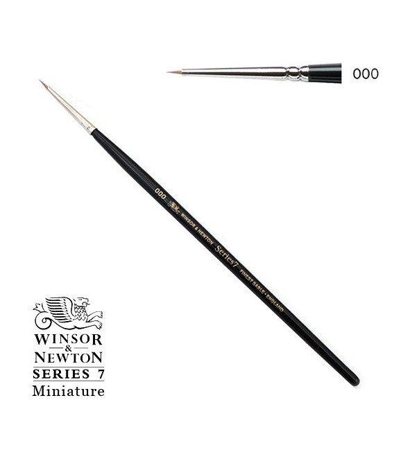 Pinceau Winsor & Newton série 7 Miniature poil Martre Kolinsky 3/0