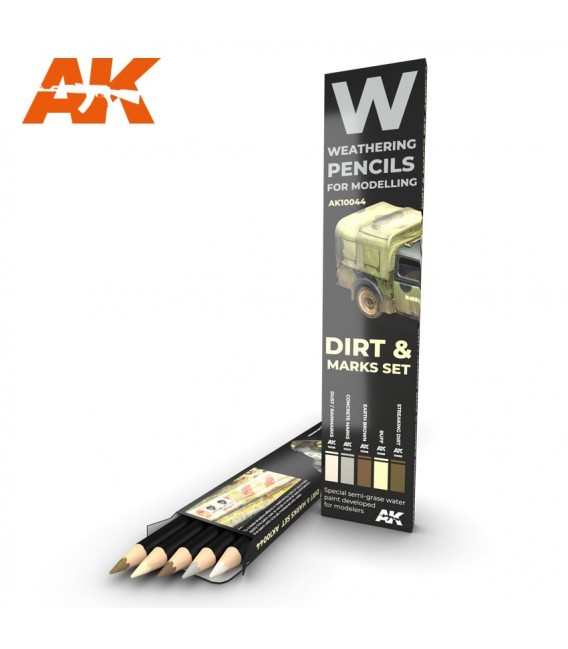 AK10044 Set 5 crayons weathering Dirt and Marks