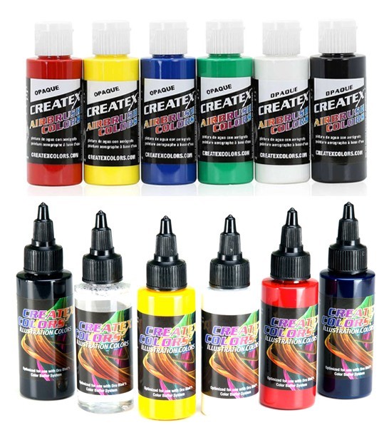 Kit De Peinture Aérographe Avec 28 Acryliques De 30 Ml, Prêtes à L'emploi, Résistantes Aux Intempéries, 840 Ml