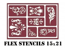 Flex Stencils flexibles 15 x 21
