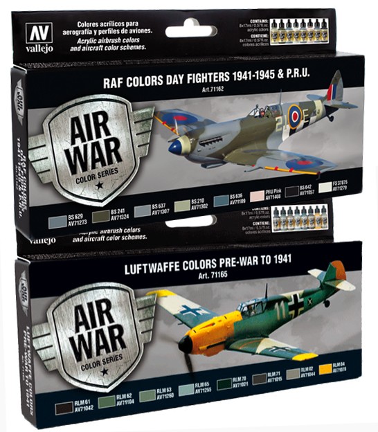 Vallejo Set Model Air 71174 Couleurs de base 8 x 17ml