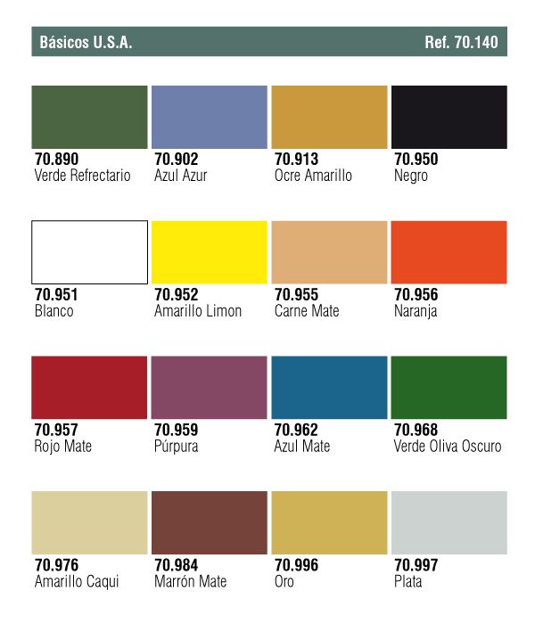 Acrylic colors set Vallejo Model Color 16 color Set 70140 Basic