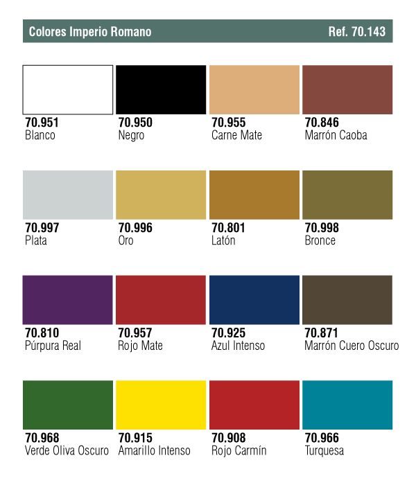 Inconnu - Vallejo val899 Peinture Model Color Imperial Rome couleurs de  peinture acrylique – couleurs assorties (Lot de 16) - Accessoires et pièces  - Rue du Commerce